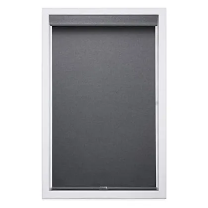 DEZ Furnishings Cordless Blackout FreeStop Roller Shade, Gray