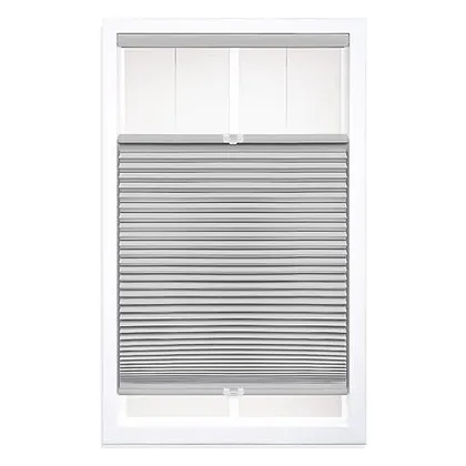 DEZ Furnishings Cordless 1.5" Blackout Top-Down/Bottom-Up Cellular Shade, Sterling Gray