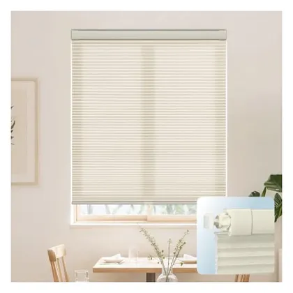 DEZ Furnishings EZ Grip PRO Plus 1" Light Filtering Cellular Shade, Beige