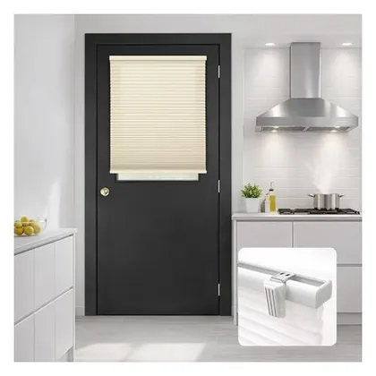 DEZ Furnishings 1.5" Magnetic Light Filtering Cellular Door Shade, Alabaster