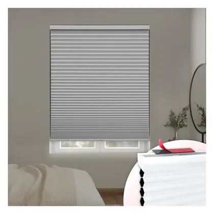 DEZ Furnishings EZ Stick No-Drill 1.5" Blackout Cellular Shade, White