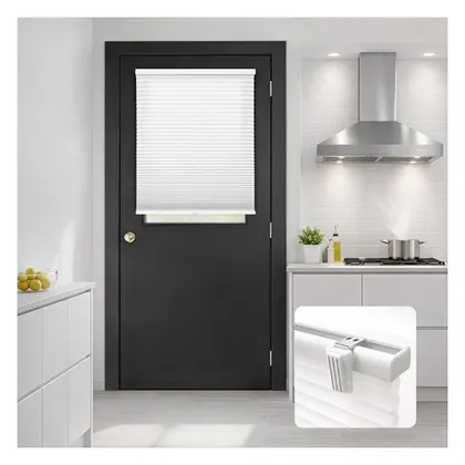 DEZ Furnishings 1.5" Magnetic Light Filtering Cellular Door Shade, White