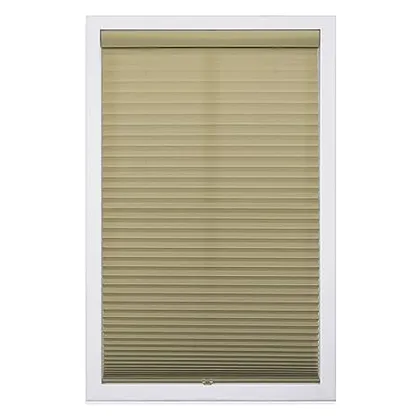 DEZ Furnishings Cordless 1" Light Filtering Pleated Shade, Camel