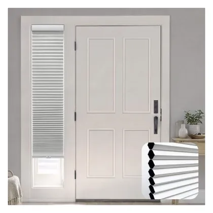 DEZ Furnishings Cordless 1.5" Blackout Sidelight Cellular Shade, White