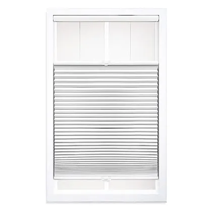 DEZ Furnishings Cordless 1.5" Blackout Top-Down/Bottom-Up Cellular Shade, White