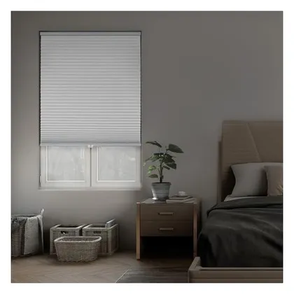 DEZ Furnishings Cordless 1.5" Signature Blackout Cellular Shade, Energy Saver, White