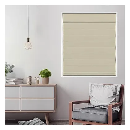 DEZ Furnishings Cordless Blackout Roman Cellular Shade, Khaki