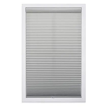 DEZ Furnishings Cordless 1" Light Filtering Pleated Shade, Silver Gray