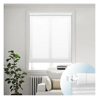 DEZ Furnishings EZ Grip PRO No-Drill 1" Cellular Shade, White